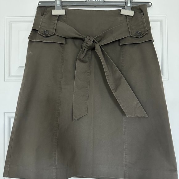 MEXX skirt with belt in army green size 6 - Picture 1 of 4